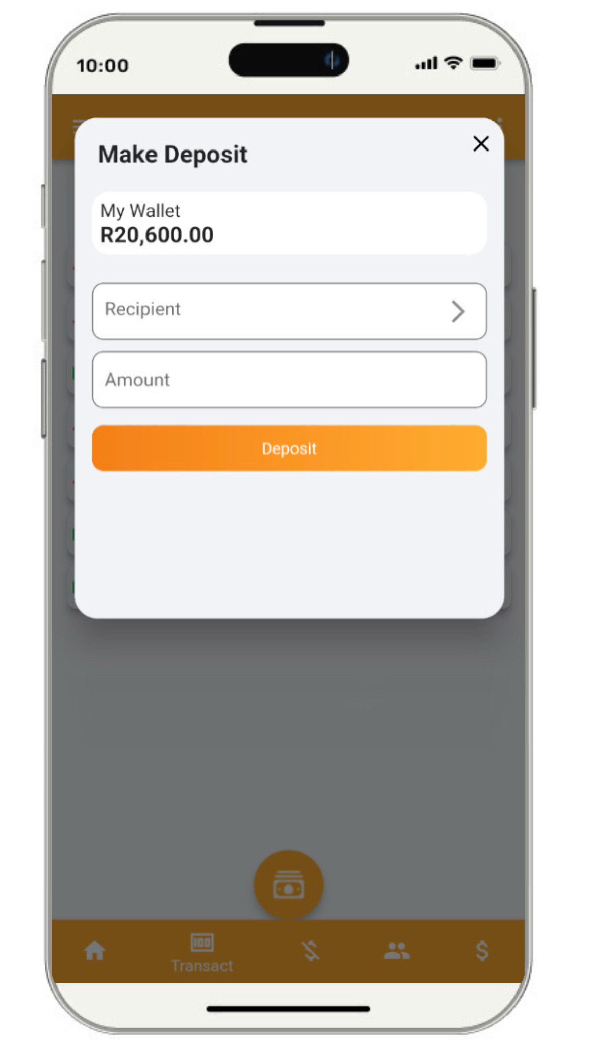 Deposit Feature